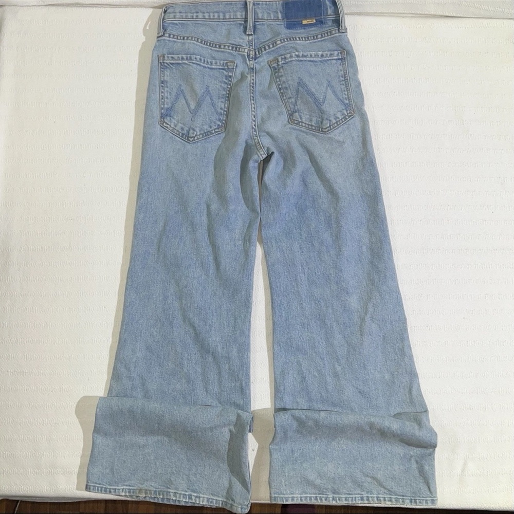 MOTHER Light Wash Wide Leg Flare Jeans - Picture 8 of 14